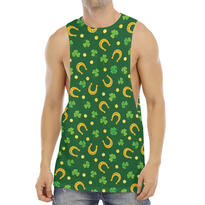 Irish Saint Patrick's Day Pattern Print Men's Muscle Tank Top