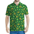 Irish Saint Patrick's Day Pattern Print Men's Polo Shirt