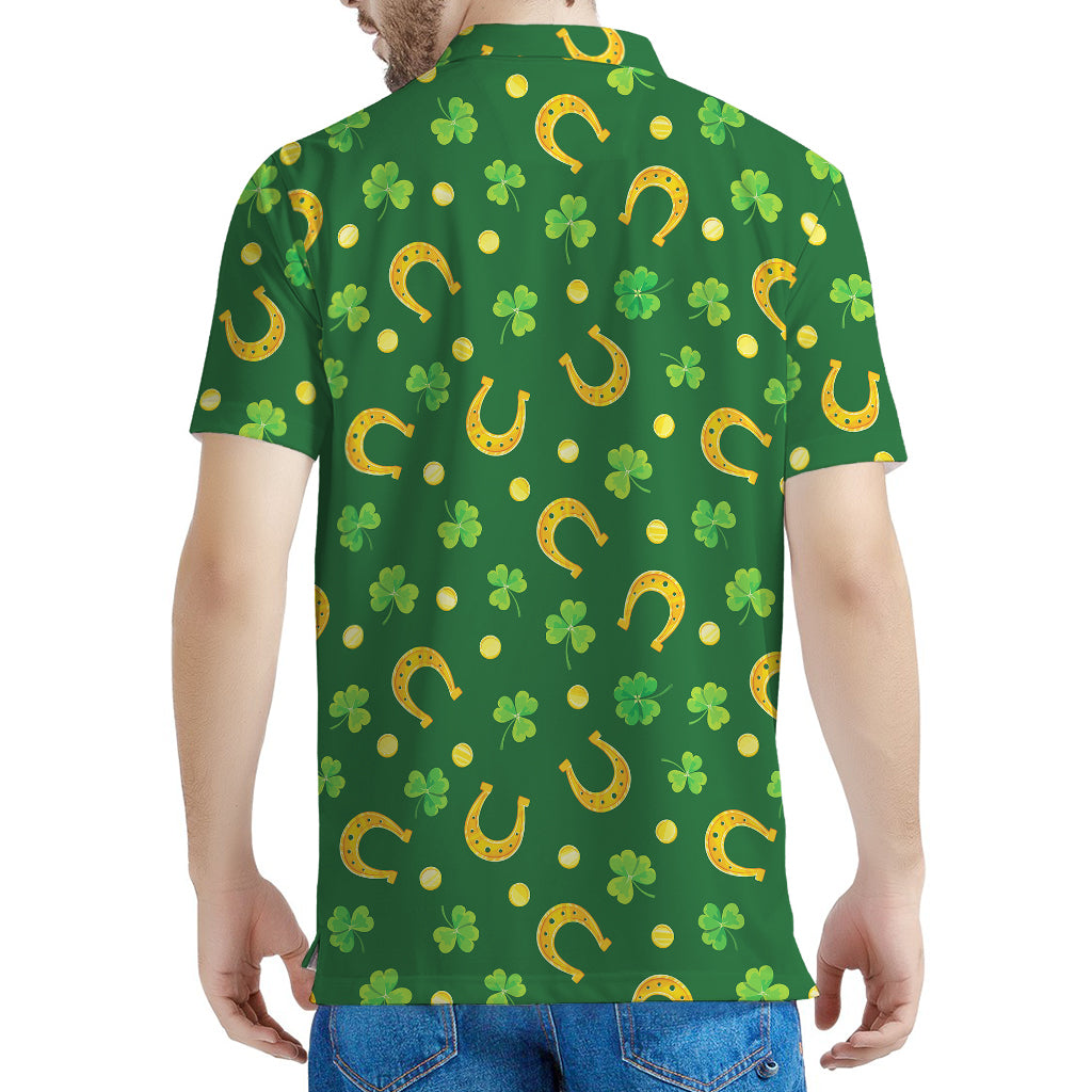 Irish Saint Patrick's Day Pattern Print Men's Polo Shirt