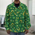 Irish Saint Patrick's Day Pattern Print Men's Shirt Jacket
