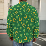 Irish Saint Patrick's Day Pattern Print Men's Shirt Jacket