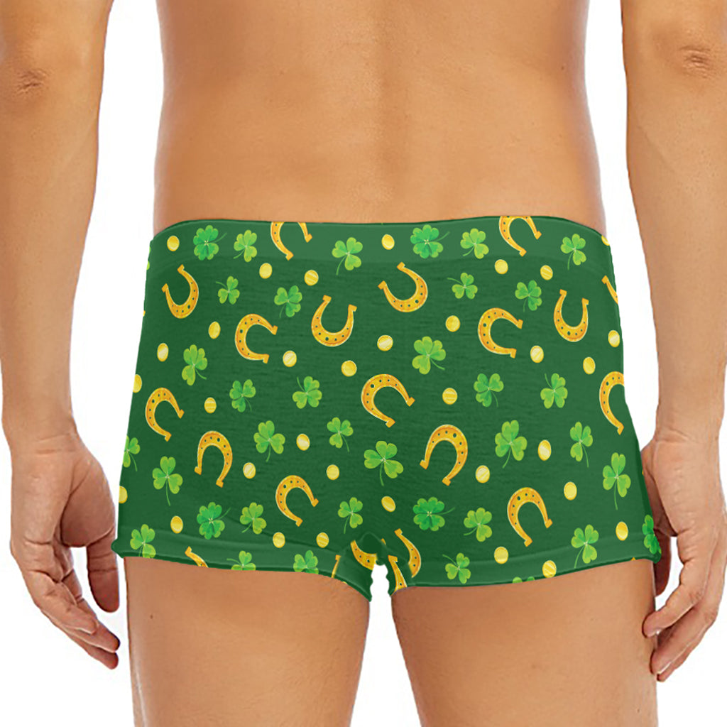 Irish Saint Patrick's Day Pattern Print Men's Short Boxer Briefs