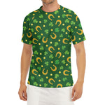 Irish Saint Patrick's Day Pattern Print Men's Short Sleeve Rash Guard