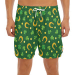 Irish Saint Patrick's Day Pattern Print Men's Split Running Shorts