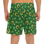 Irish Saint Patrick's Day Pattern Print Men's Split Running Shorts