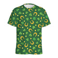 Irish Saint Patrick's Day Pattern Print Men's Athletic T-Shirt
