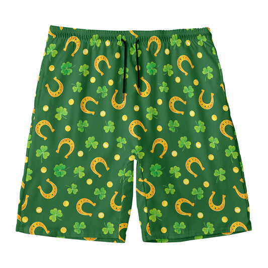 Irish Saint Patrick's Day Pattern Print Men's Swim Trunks