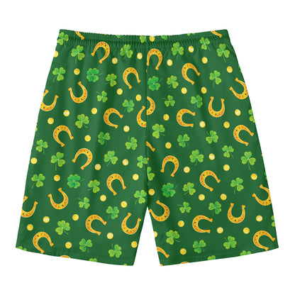 Irish Saint Patrick's Day Pattern Print Men's Swim Trunks