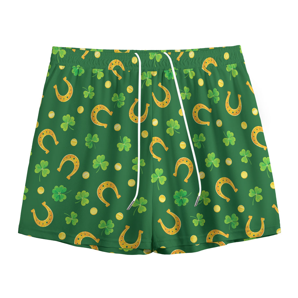 Irish Saint Patrick's Day Pattern Print Mesh Shorts