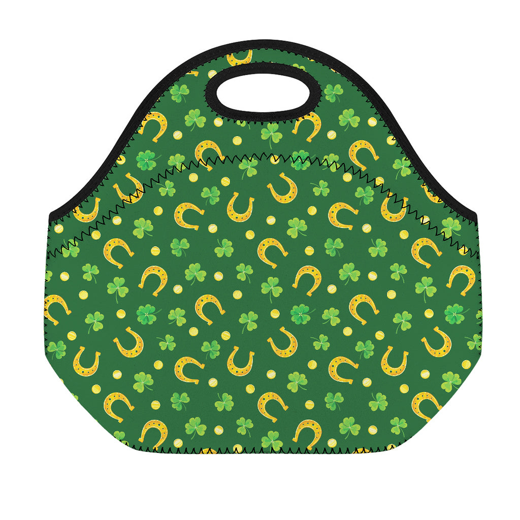 Irish Saint Patrick's Day Pattern Print Neoprene Lunch Bag