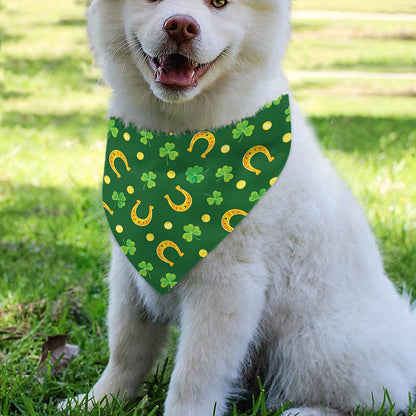 Irish Saint Patrick's Day Pattern Print Over The Collar Dog Bandana