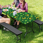 Irish Saint Patrick's Day Pattern Print Picnic Table Cover