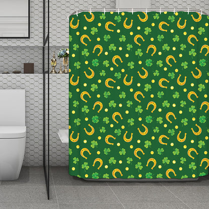 Irish Saint Patrick's Day Pattern Print Polyester Shower Curtain
