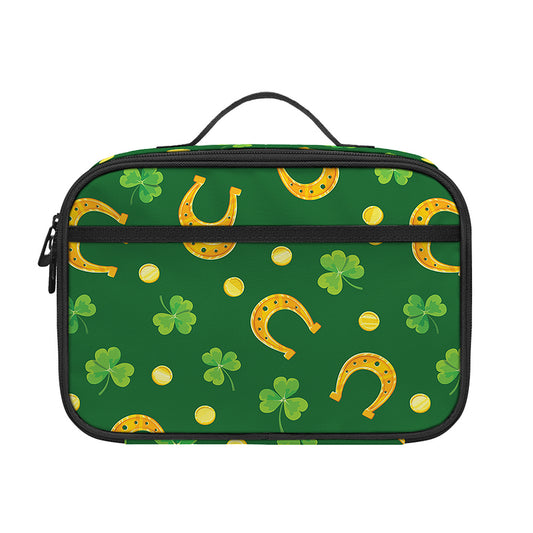 Irish Saint Patrick's Day Pattern Print Portable Lunch Bag