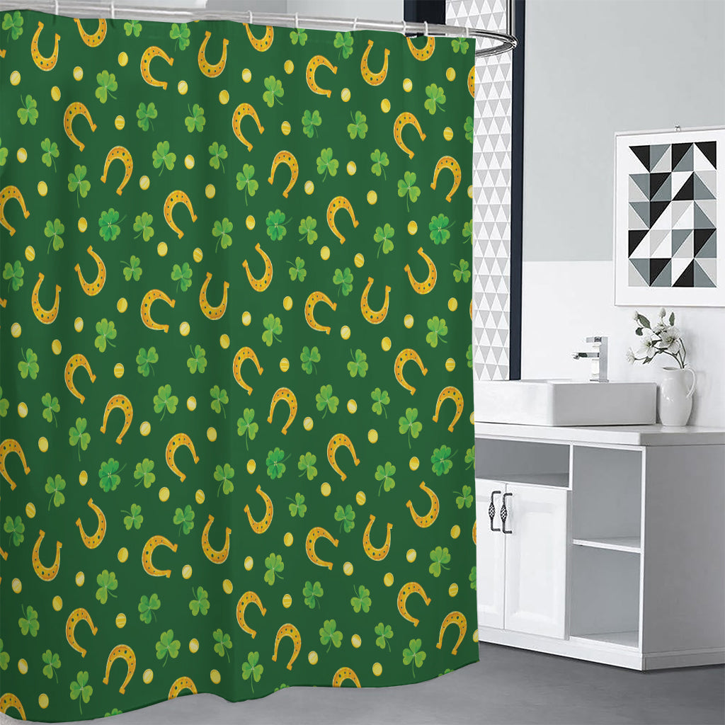 Irish Saint Patrick's Day Pattern Print Premium Shower Curtain
