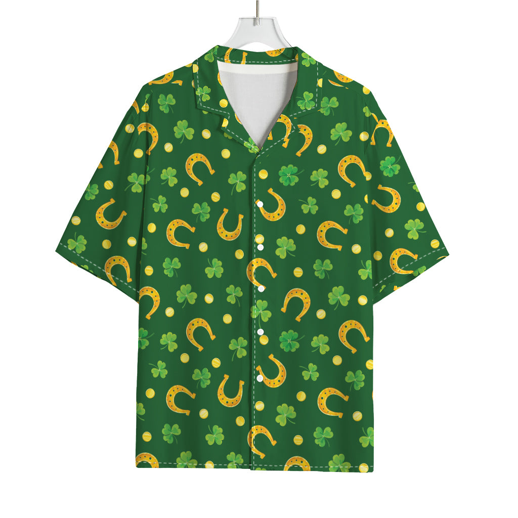 Irish Saint Patrick's Day Pattern Print Rayon Hawaiian Shirt