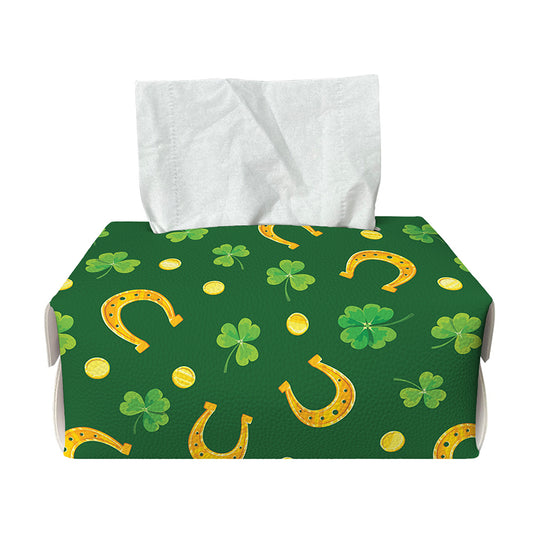 Irish Saint Patrick's Day Pattern Print Rectangle Tissue Box Cover