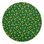 Irish Saint Patrick's Day Pattern Print Round Blanket