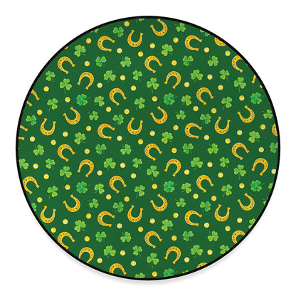 Irish Saint Patrick's Day Pattern Print Round Floor Mat