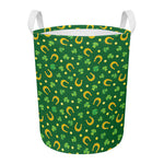 Irish Saint Patrick's Day Pattern Print Round Laundry Basket