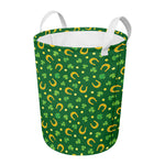 Irish Saint Patrick's Day Pattern Print Round Laundry Basket