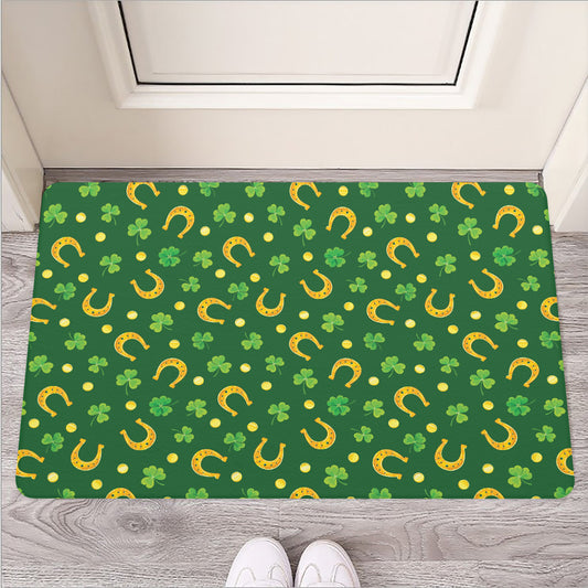 Irish Saint Patrick's Day Pattern Print Rubber Doormat