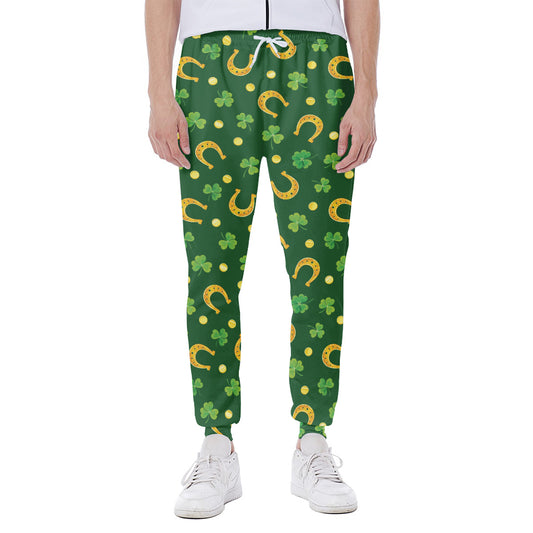 Irish Saint Patrick's Day Pattern Print Scuba Joggers