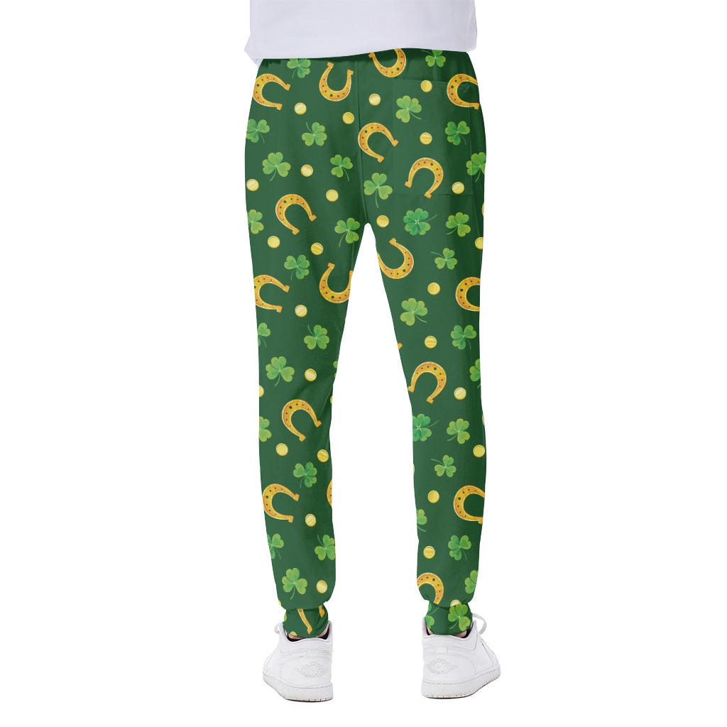 Irish Saint Patrick's Day Pattern Print Scuba Joggers