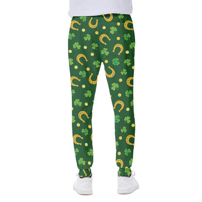 Irish Saint Patrick's Day Pattern Print Scuba Joggers