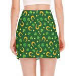 Irish Saint Patrick's Day Pattern Print Side Slit Mini Skirt