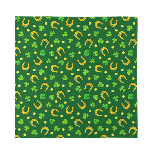 Irish Saint Patrick's Day Pattern Print Silk Bandana