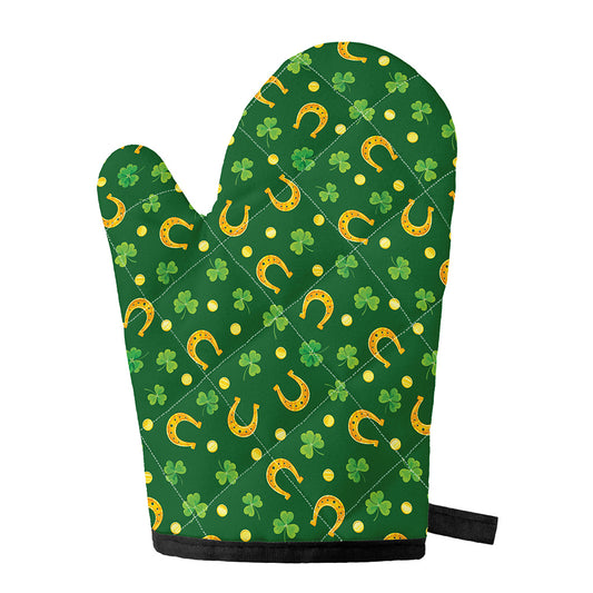 Irish Saint Patrick's Day Pattern Print Single Oven Mitt
