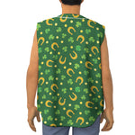 Irish Saint Patrick's Day Pattern Print Sleeveless Baseball Jersey
