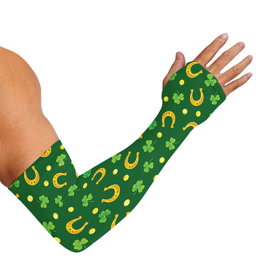 Irish Saint Patrick's Day Pattern Print Sun Protection Arm Sleeves