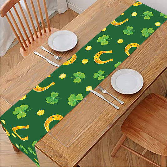 Irish Saint Patrick's Day Pattern Print Table Runner