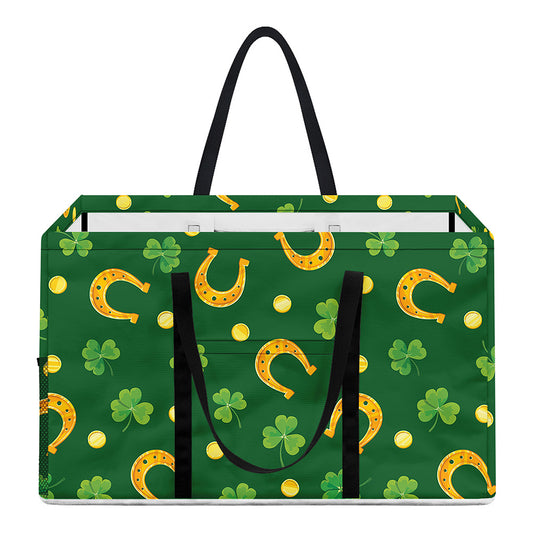 Irish Saint Patrick's Day Pattern Print Utility Tote Bag