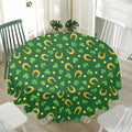 Irish Saint Patrick's Day Pattern Print Waterproof Round Tablecloth