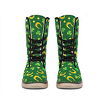 Irish Saint Patrick's Day Pattern Print Winter Boots