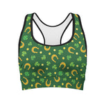 Irish Saint Patrick's Day Pattern Print Women's Sports Bra