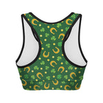 Irish Saint Patrick's Day Pattern Print Women's Sports Bra