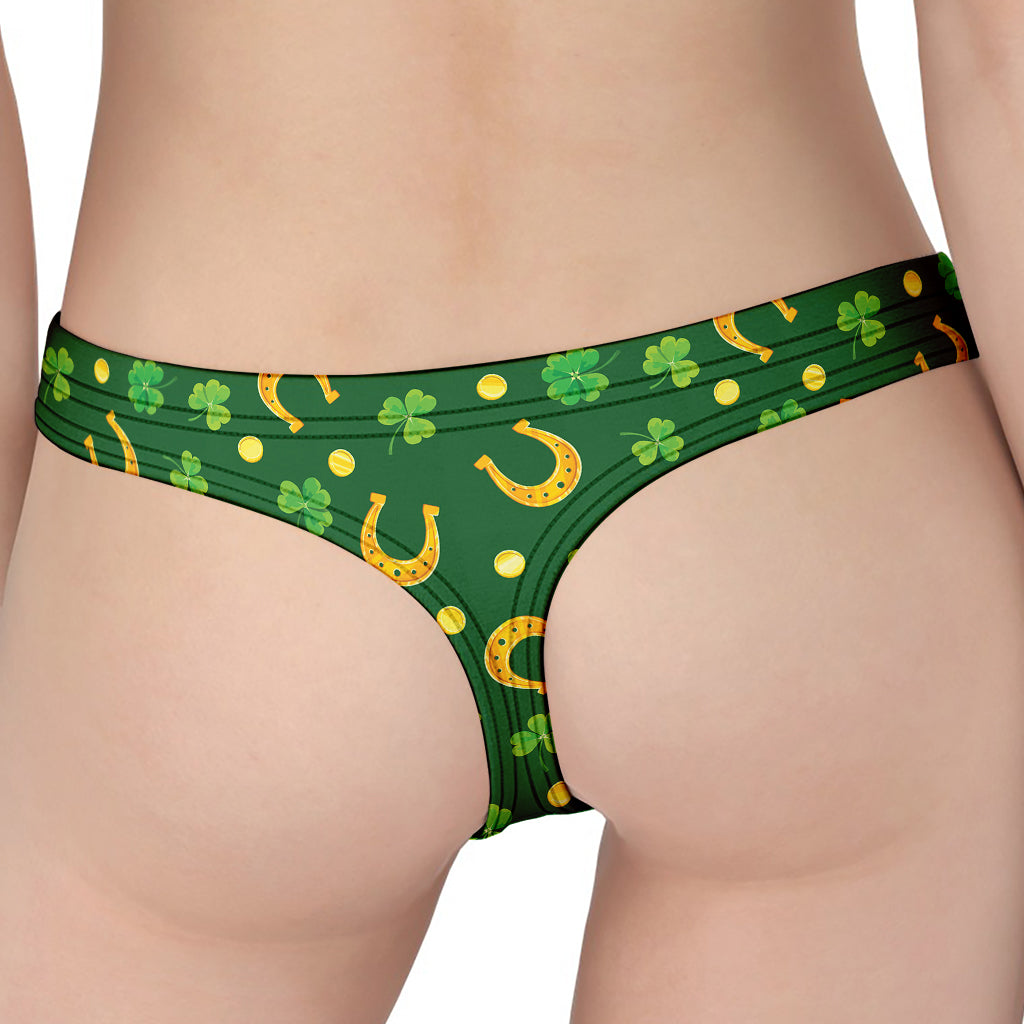 Irish Saint Patrick's Day Pattern Print Women's Thong