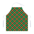 Irish Saint Patrick's Day Plaid Print Adjustable Apron