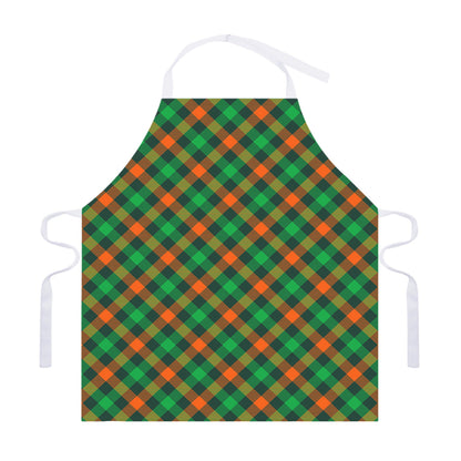 Irish Saint Patrick's Day Plaid Print Adjustable Apron