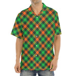 Irish Saint Patrick's Day Plaid Print Aloha Shirt