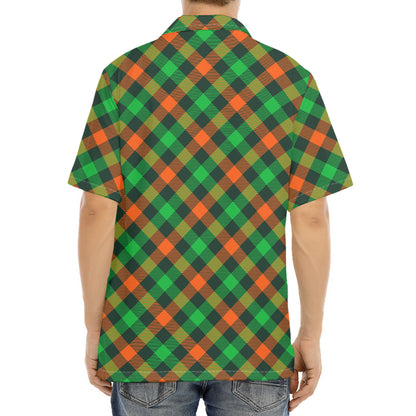 Irish Saint Patrick's Day Plaid Print Aloha Shirt