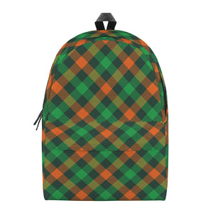 Irish Saint Patrick's Day Plaid Print Backpack