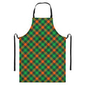 Irish Saint Patrick's Day Plaid Print Bib Apron With Pocket