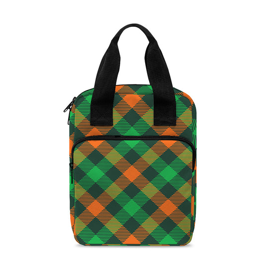 Irish Saint Patrick's Day Plaid Print Bible Tote Bag