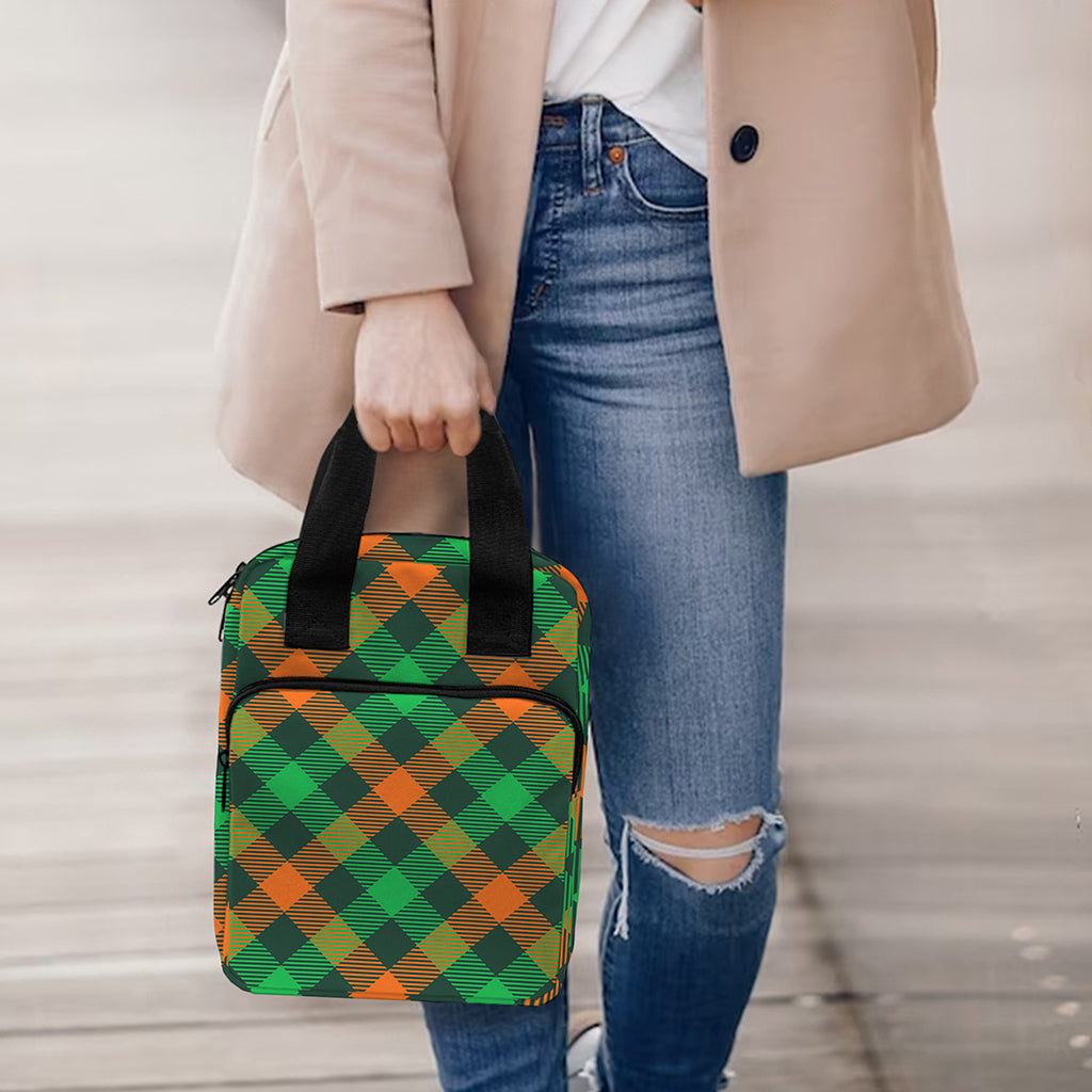 Irish Saint Patrick's Day Plaid Print Bible Tote Bag
