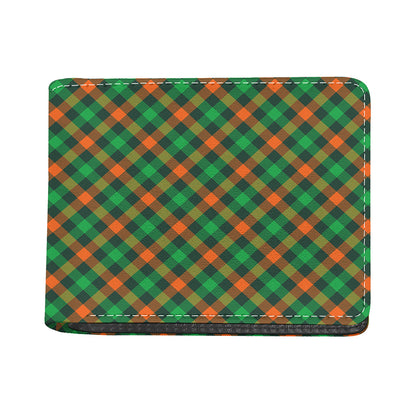 Irish Saint Patrick's Day Plaid Print Bifold Wallet